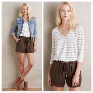 Elevenses Anthropologie Erinna Gray Romper